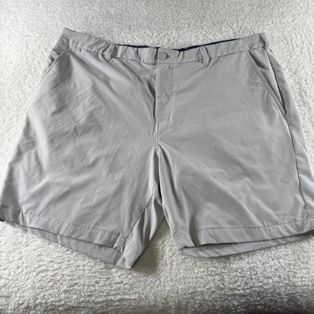 MIZZEN + MAIN‎ Helmsman Golf Shorts Men's Size 40 x 8" Inseam Gray Solid Stretch